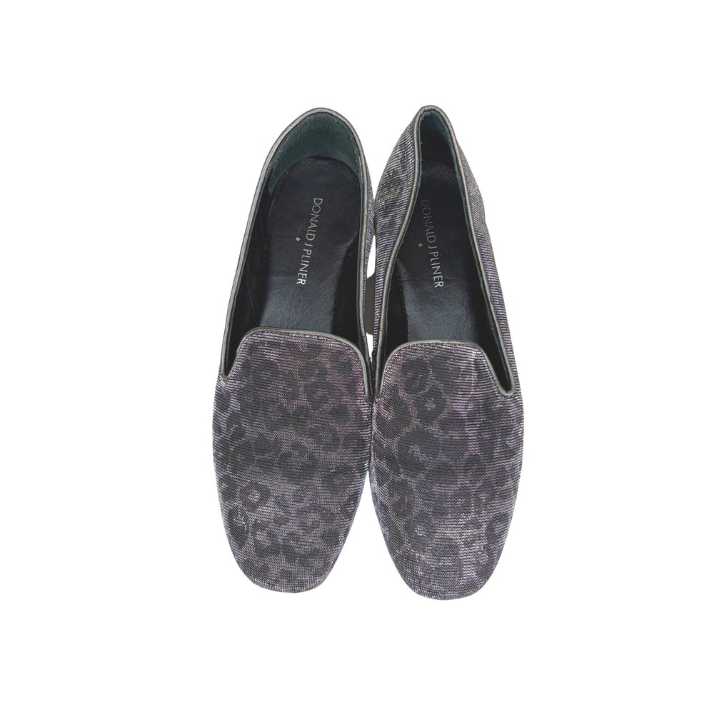 Donald Pliner Hazel Slip On Flats Drivers Metallic Leopard Women's Size 7 Party